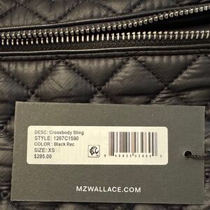 MZ Wallace Quilted Black Crossbody Bag